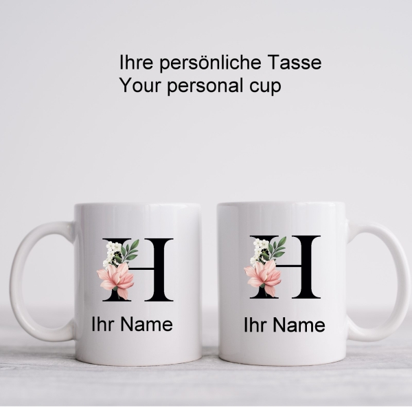 Letter H Monogram Mug